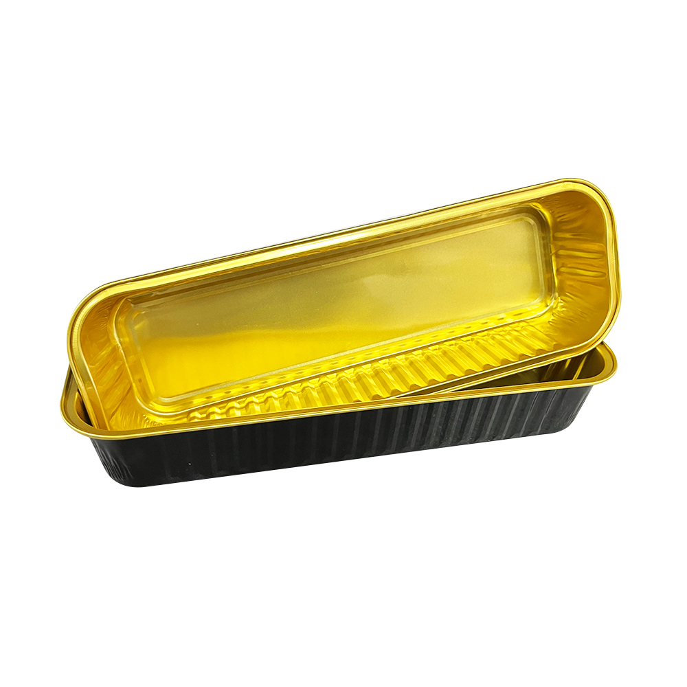 China Factory Wholesale Disposable Food Packaging Aluminium Foil Rectangle Loaf Shape Pan Containers Tray