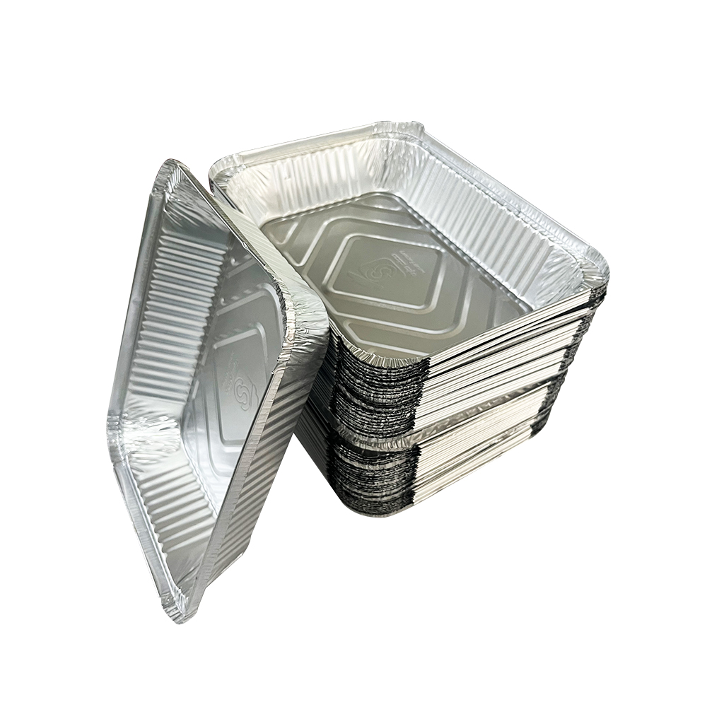 Food Use Silver Aluminum Foil Container 