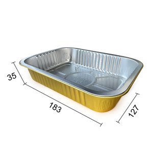 Customized Round Aluminium Foil Takeaway Food Packaging Container Disposable Aluminum Foil Pans