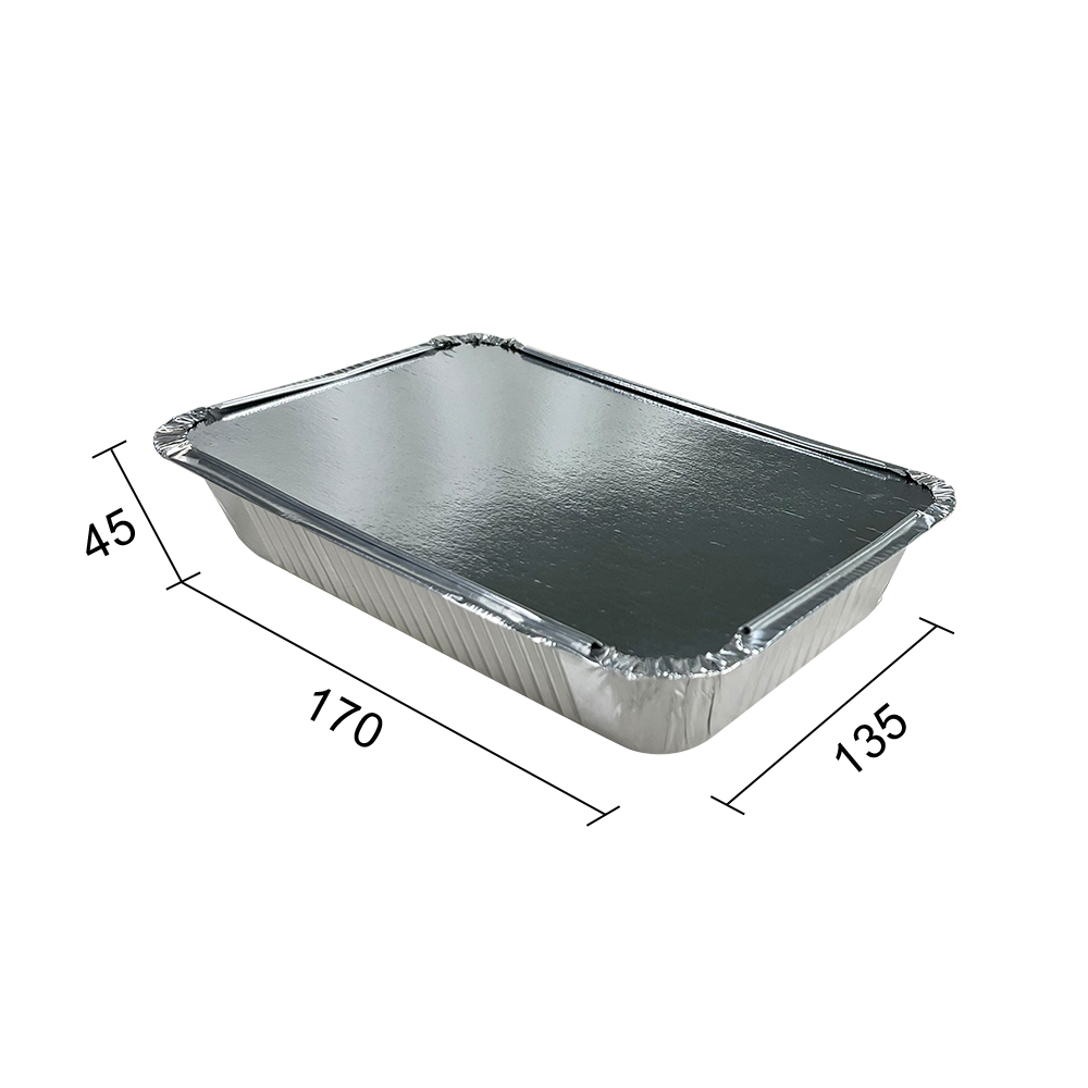 Disposable Aluminum Foil Food Container With Lids Bbq Aluminium Foil Tray Rectangle Lunch Box Kitchen Supplies