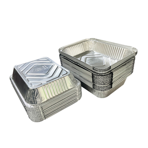 Durable Recyclable Square Rectangular Pan No Leakage High Temperature Resisted Disposable Aluminum Foil Food Containers